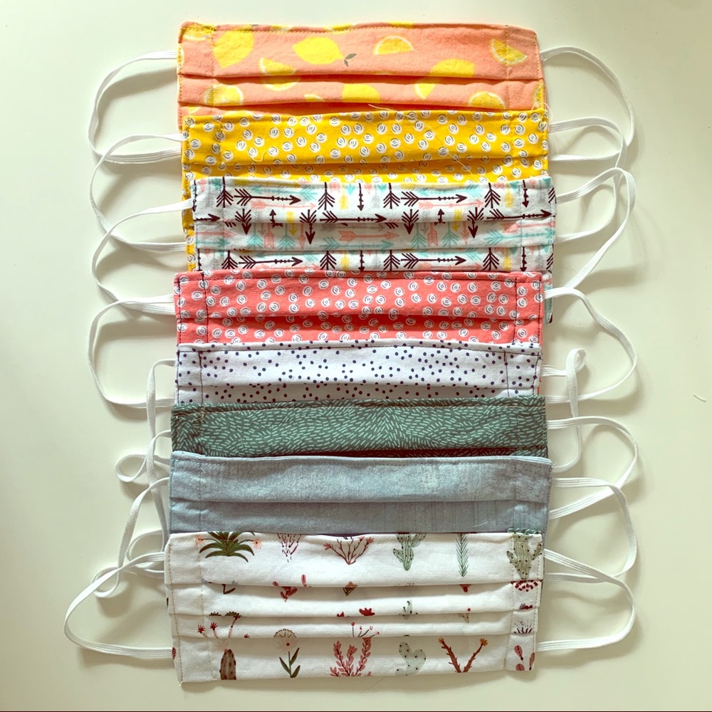 2 Cotton face masks. Reusable and washable.